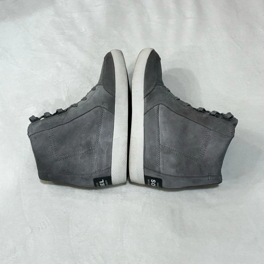 SOREL Out 'N About Wedge Booties Dove Quarry Grey Suede Waterproof Women's 8 - Picture 3 of 10